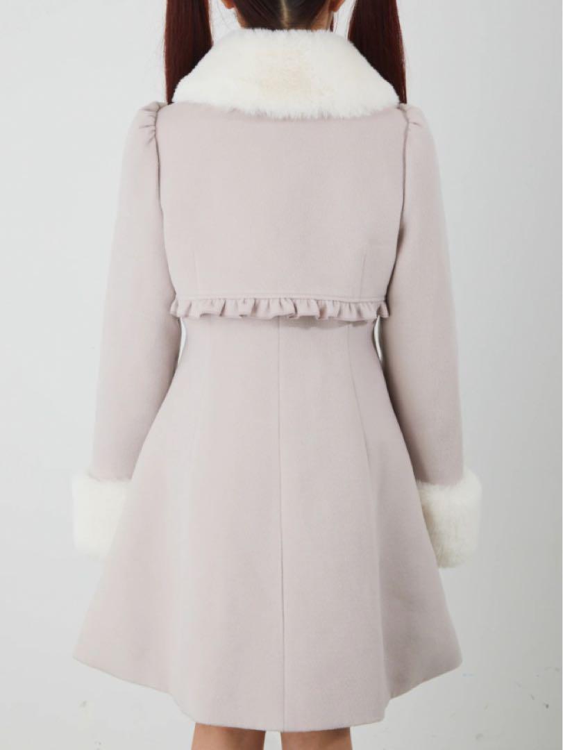 【Ank Rouge】ボレロ風ファー付きコート(完売品)(定価：29,700円)