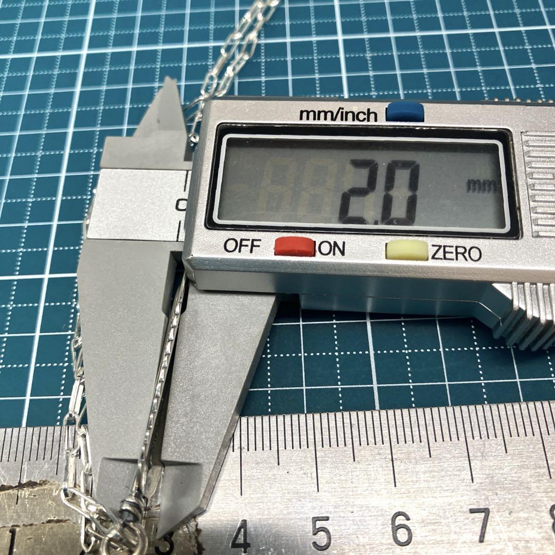 USAナバホフェザーと約2.3ミリ長角細シルバー925チェーン45センチネック