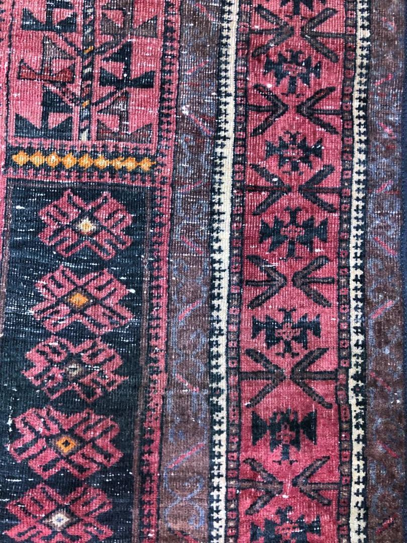 ペルシャ絨毯 ヴィンテージラグ 192×102cm 手織り オールドpersia ペルシャ絨毯 ヴィンテージラグ 192×102cm 手織り オールドpersia