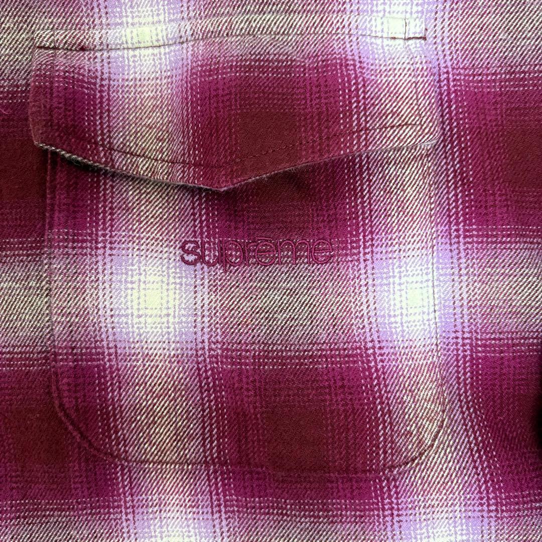 supreme Shadow Plaid Flannel ZipUp Shirt