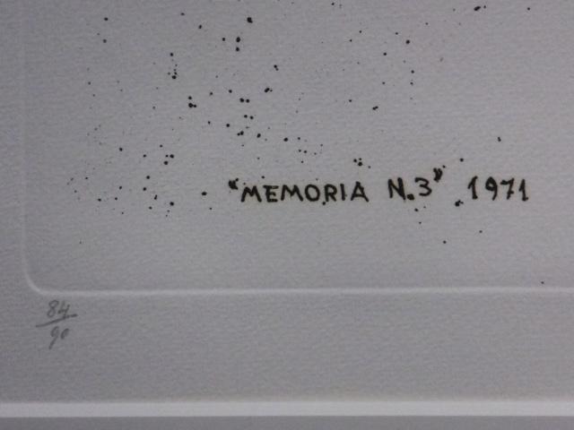 エミリオ・グレコ　直筆サイン『MEMORIA No3』エッチング 0801P