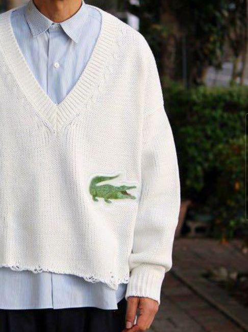 トップス Doublet 3D Patch Cut-Off Pullover Knit