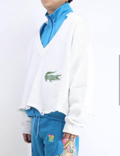 トップス Doublet 3D Patch Cut-Off Pullover Knit