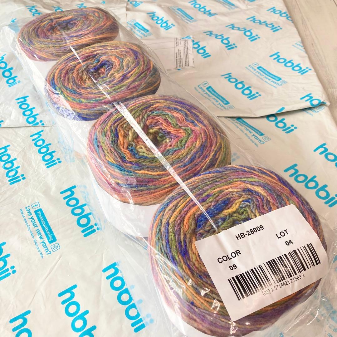 【未開封】hobbii毛糸「Tea Time」 Col.09 4玉セット