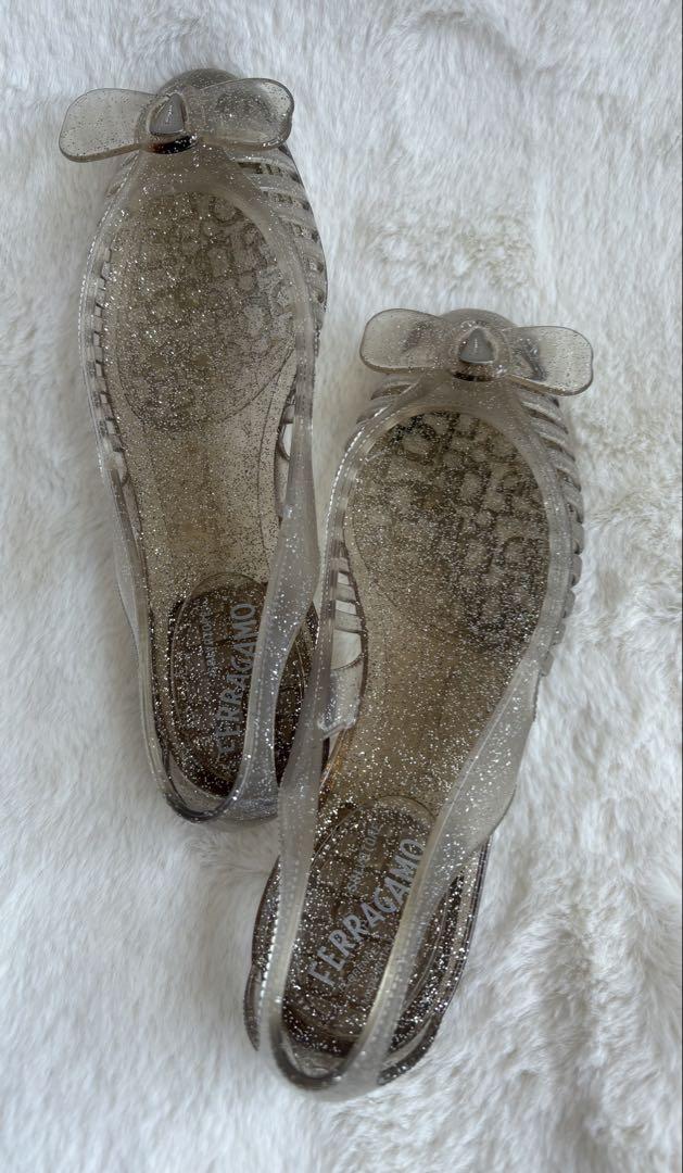 SalvatoreFerragamo フェラガモリボンラバーシューズ 7M 美品