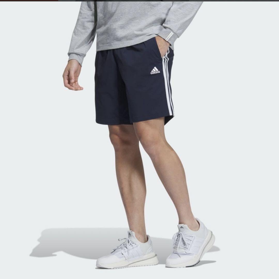 【adidas】　アディダス　ハーフパンツ　ネイビー