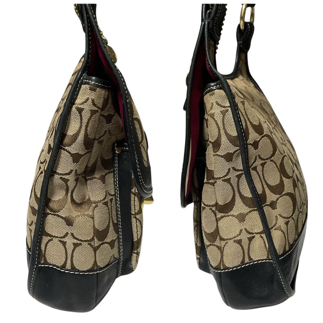 COACH コーチ シグネチャー ターンロック ワンショルダー