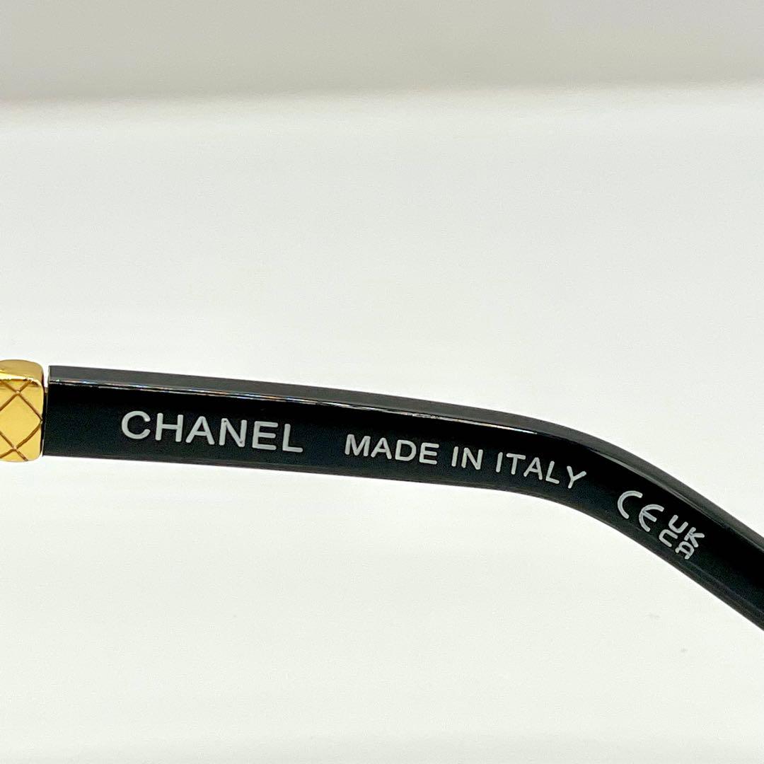 CHANEL 眼鏡用フレーム 新作 テンプルCHANELプレート付ブラック(G)