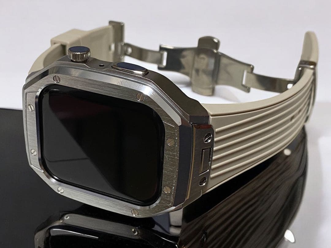 apple watchスクリューレス　カスタムカバーケースバンドベルト-221