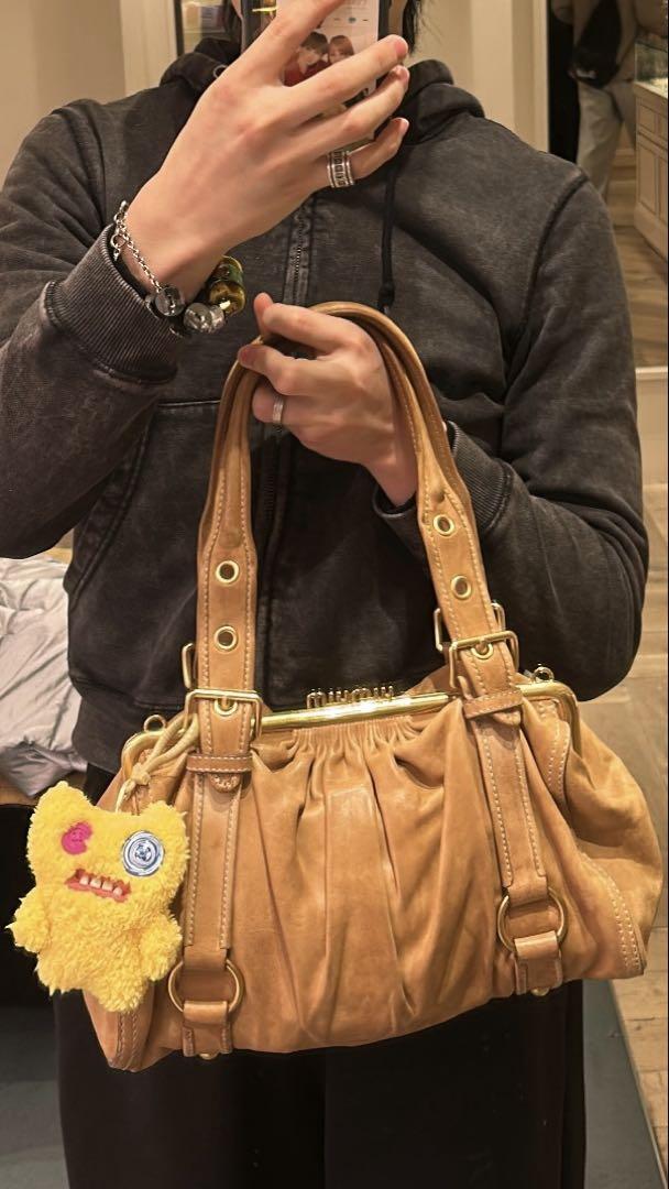 miumiu ミュウミュウ　バッグ　ヴィンテージ　2WAY　ミニ　ボストン　横長