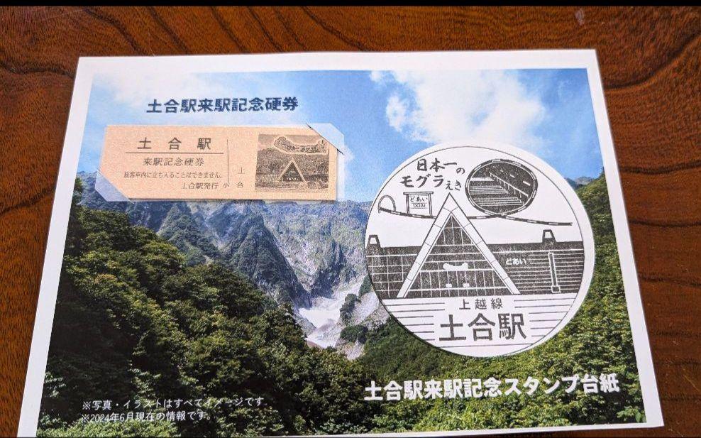 2024/7/６谷川岳山開き　使用済特急券・乗車券スタンプ、手ぬぐい、バッジ