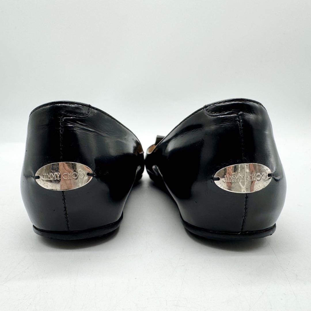 ジミーチュウ JIMMY CHOO フラットシューズ ビジュ― パテントレザー
