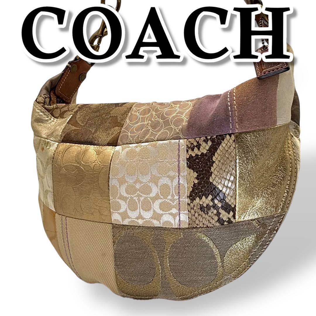 COACH コーチ ワンショルダーバッグ ボーボー パッチワーク