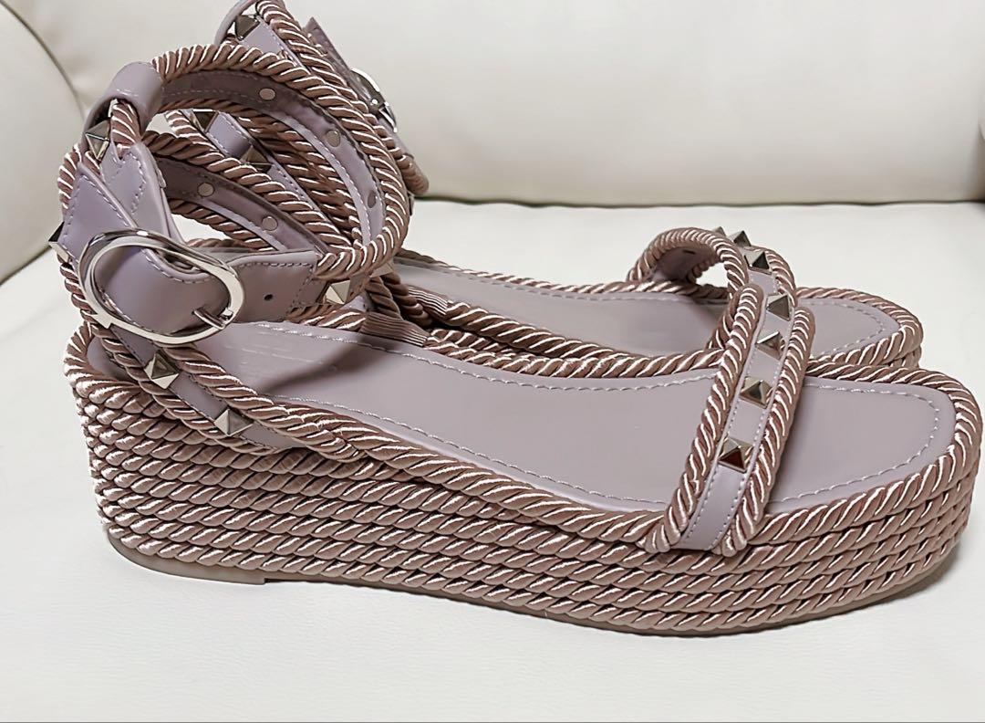 未使用に近い VALENTINO ヴァレンティノ サンダル ウェッジソール