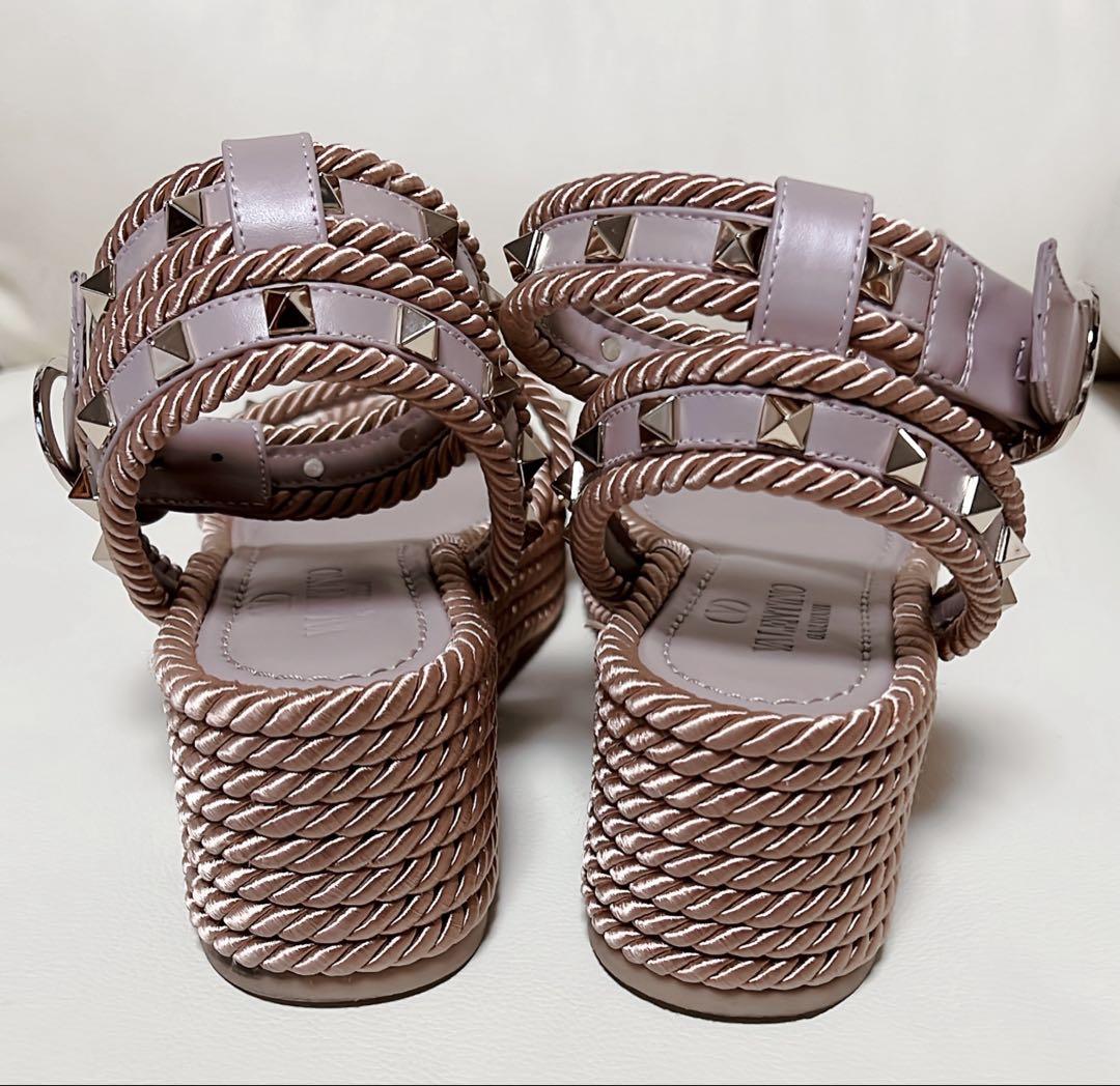 未使用に近い VALENTINO ヴァレンティノ サンダル ウェッジソール