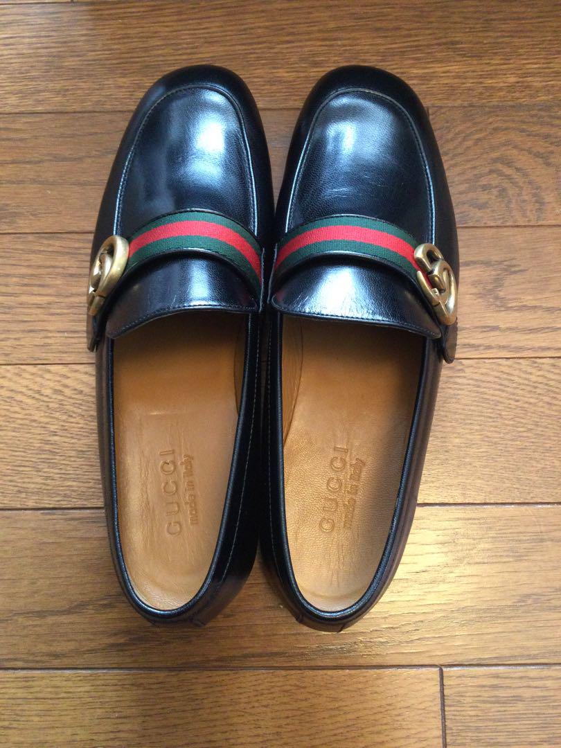 新品未使用　GUCCI ローファー　黒　GGマーモント　サイズ7 1/2