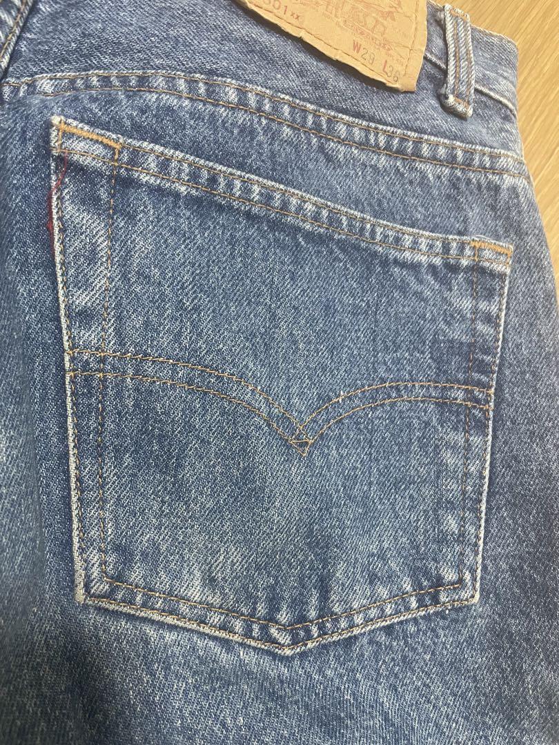 80s LEVI'S 501xx USA製 バレンシア ハチマル 内股シングル