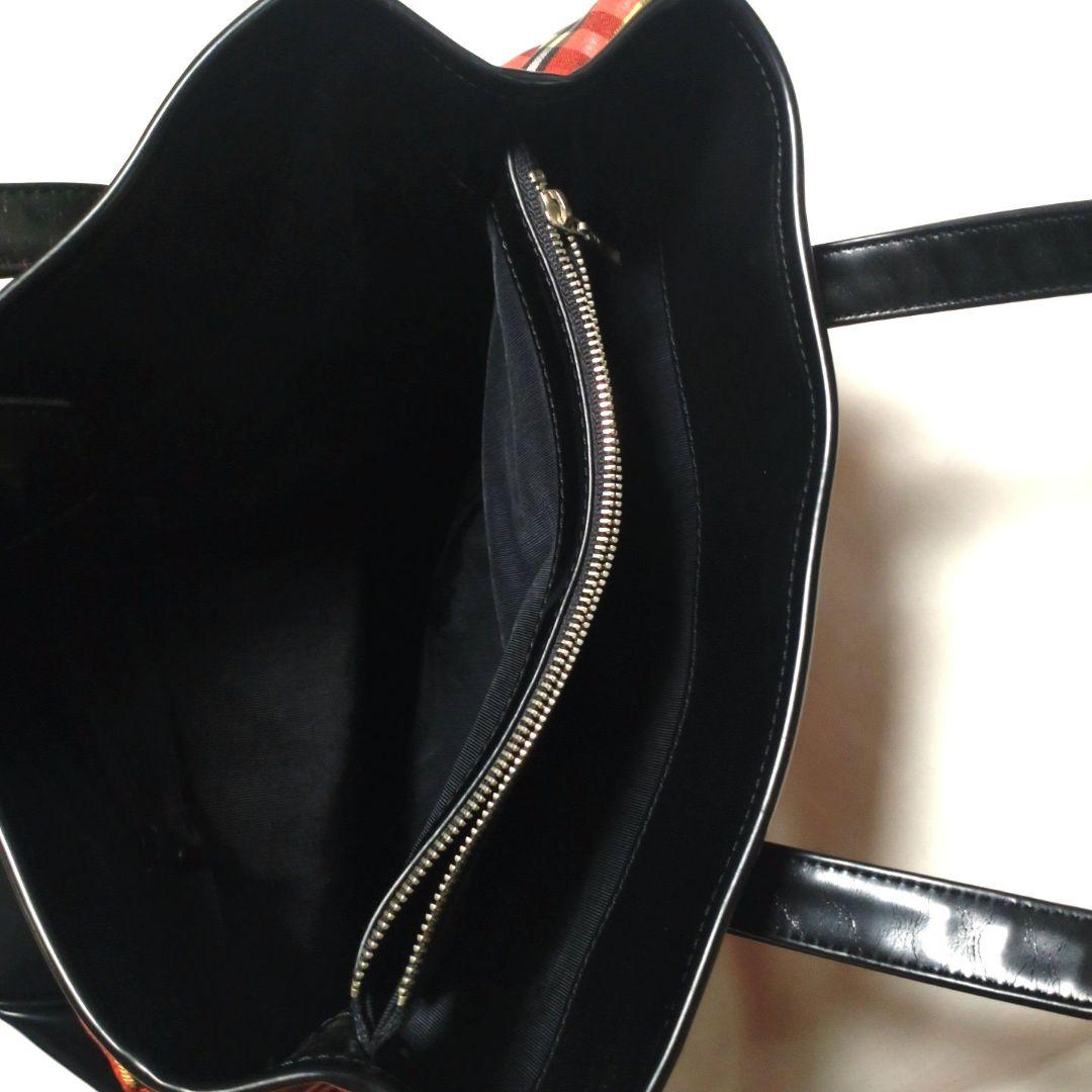 Burberry Blue Label レッドチェック トートバッグ