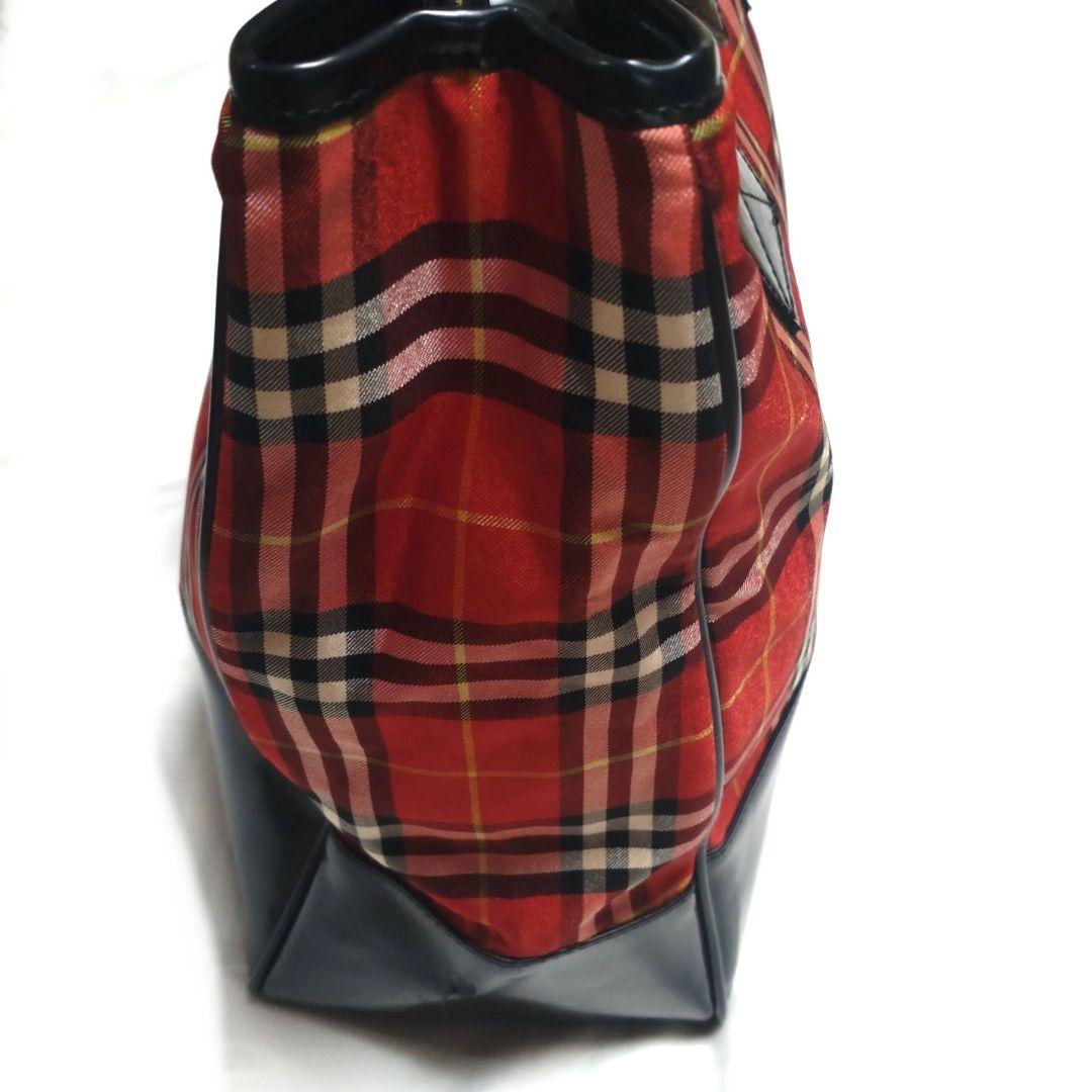Burberry Blue Label レッドチェック トートバッグ