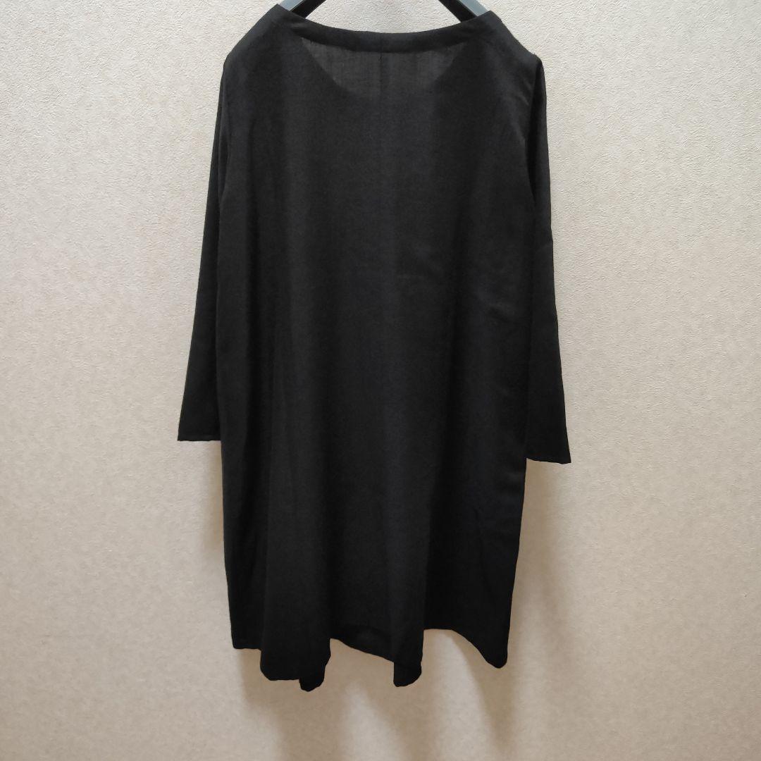 ミズイロインド mizuiro-indo 黒チュニックワンピース刺繍
