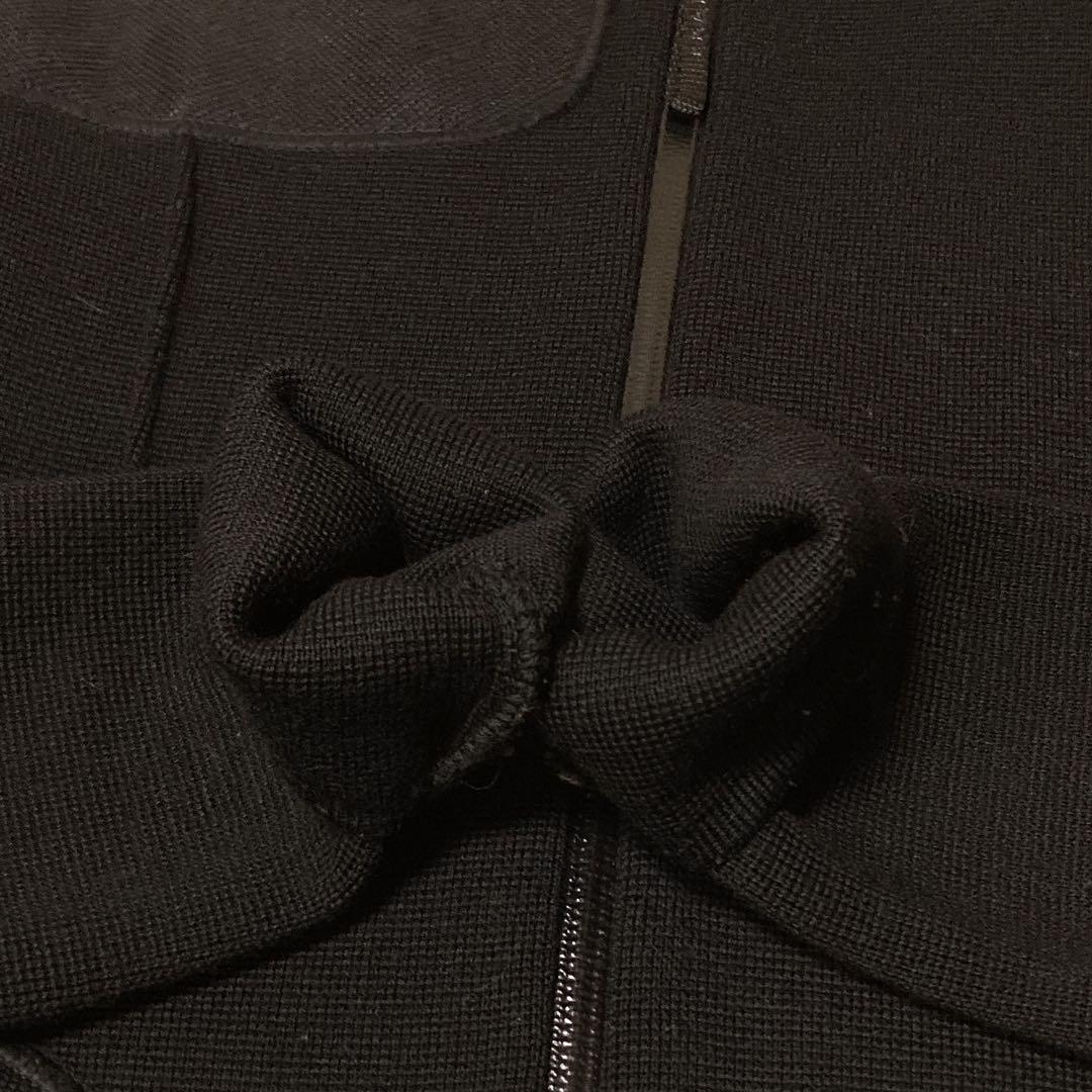 PRADA SPORT プラダ ニット ジップアップ ブルゾン ブラック 40