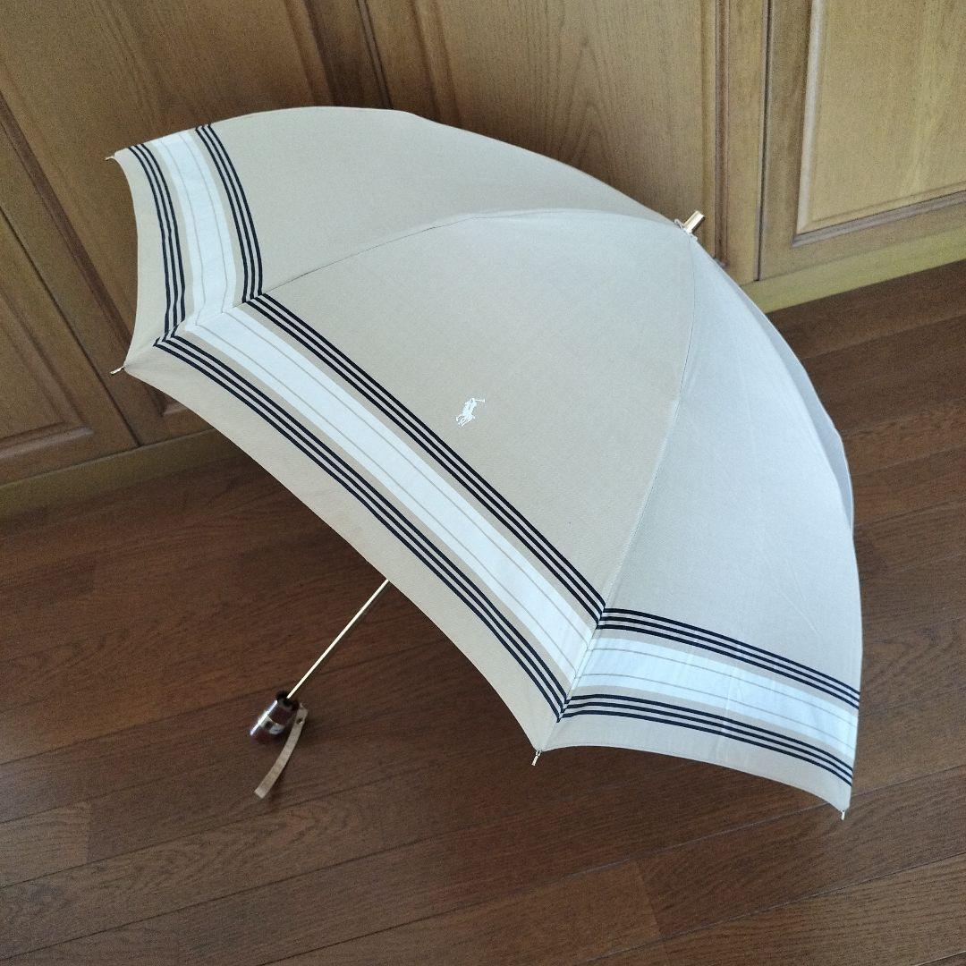 新品未使用ラルフローレン晴雨兼用折りたたみ傘50cm安全ロクロ