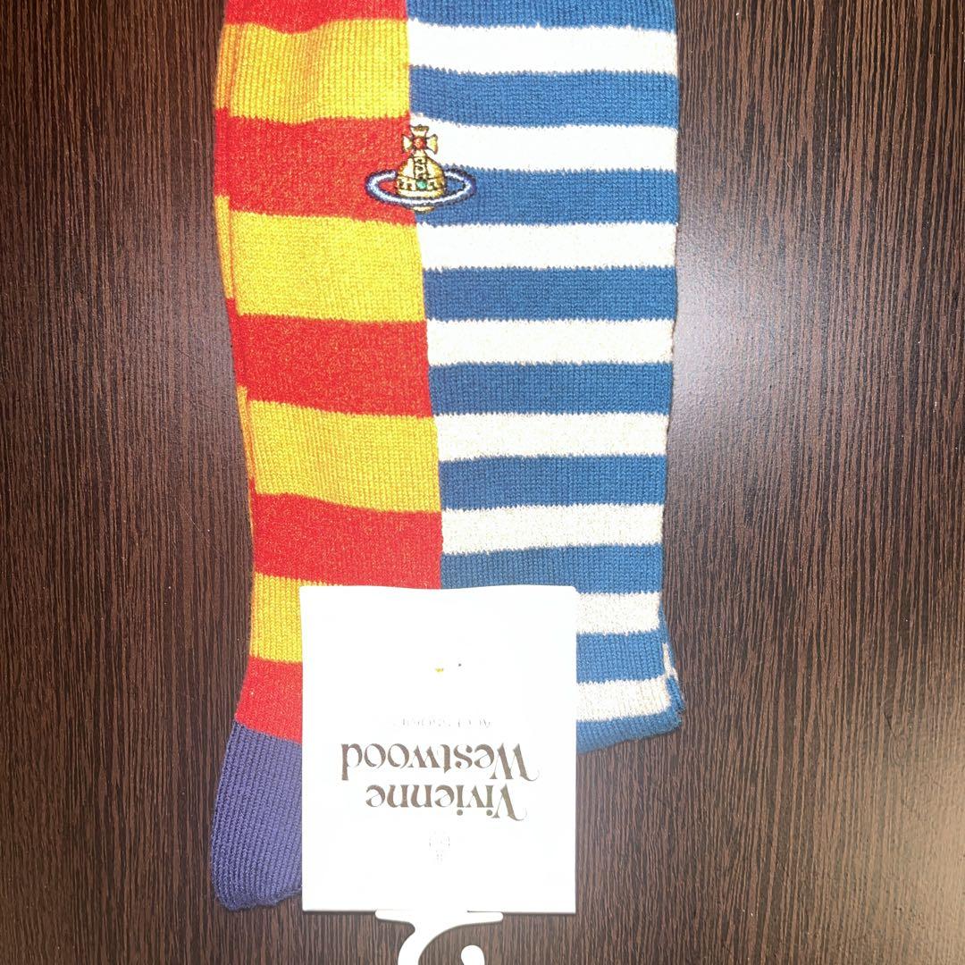 VIVIENNE WESTWOOD ロゴ刺繍ニットソックス ☆vivienne westwood☆ロゴ ニーハイソックス ロング靴下