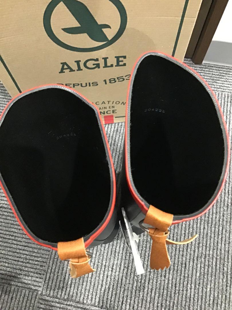 AIGLE ブラック レインブーツD