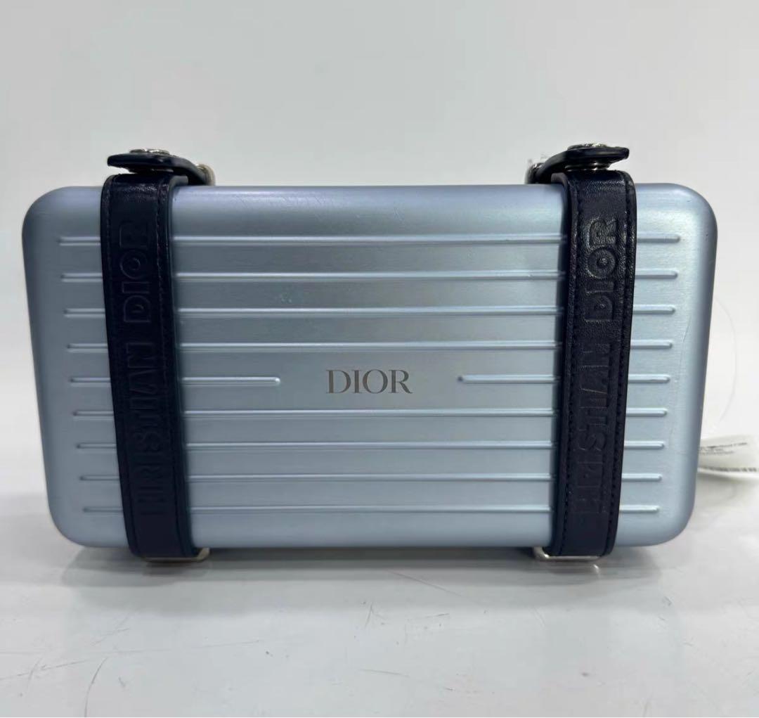 RIMOWA DIOR シルバー ボックス型バッグ