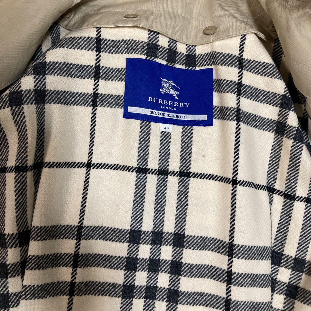 BURBERRY  トレンチコート  ファー付　ライナー付  ノバチェック