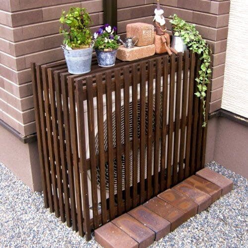 人気☆モダンなエアコンカバー レギュラータイプ(ダークブラウン