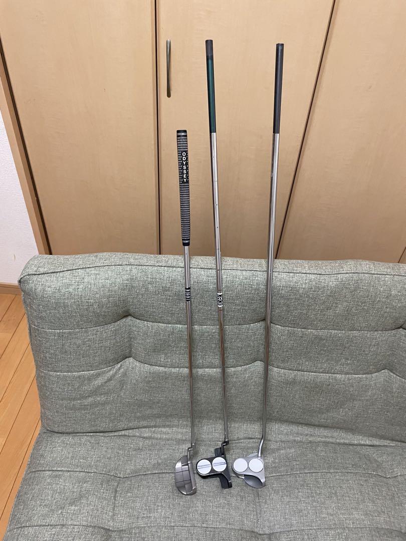 パター中尺2本と普通の長さ１本の３本セット　おまけ　キャディバック