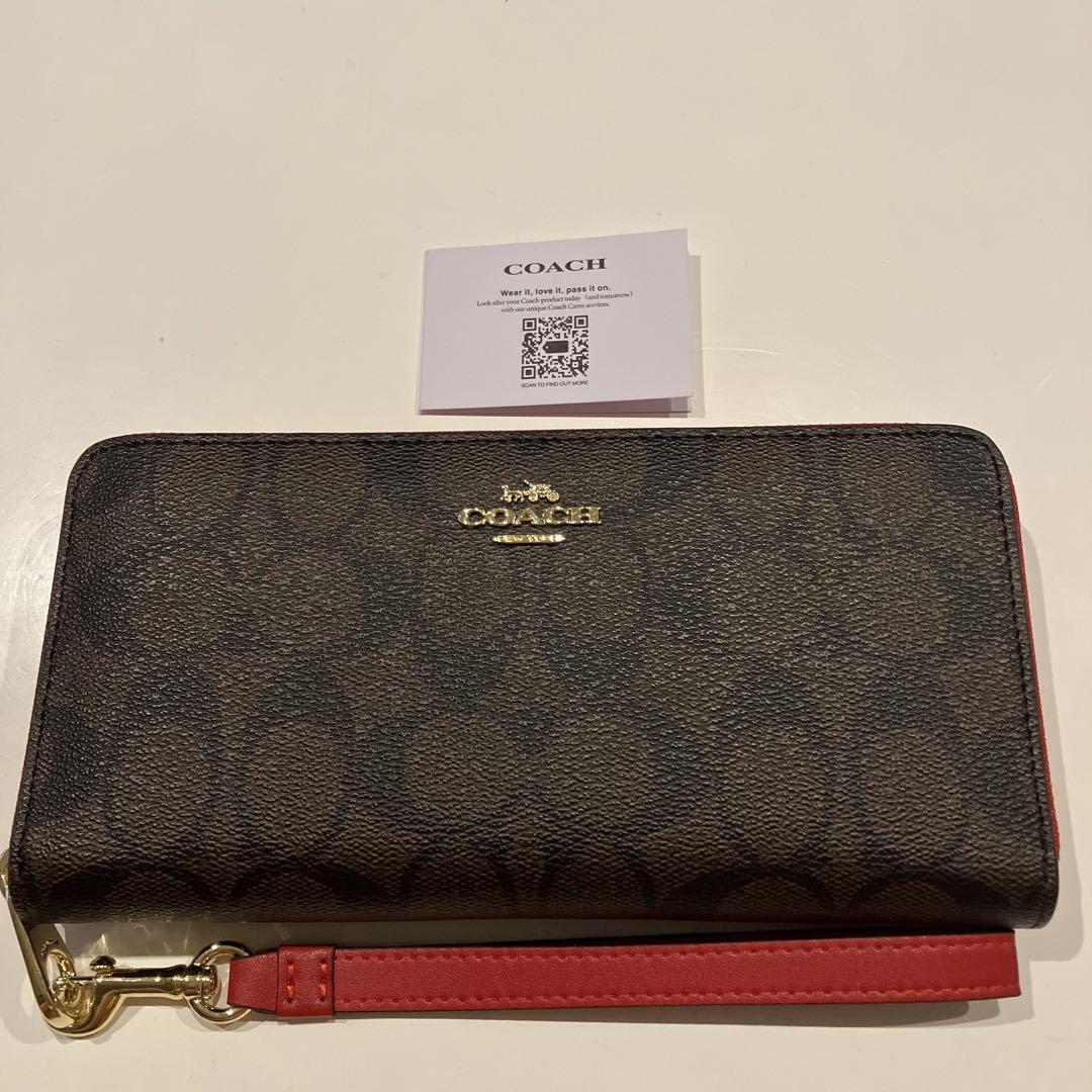 ラウンドファスナー長財布【COACH】 ロング zip Wallet 新品 コーチ COACH 長財布(ラウンドファスナー) レザー パーフォ