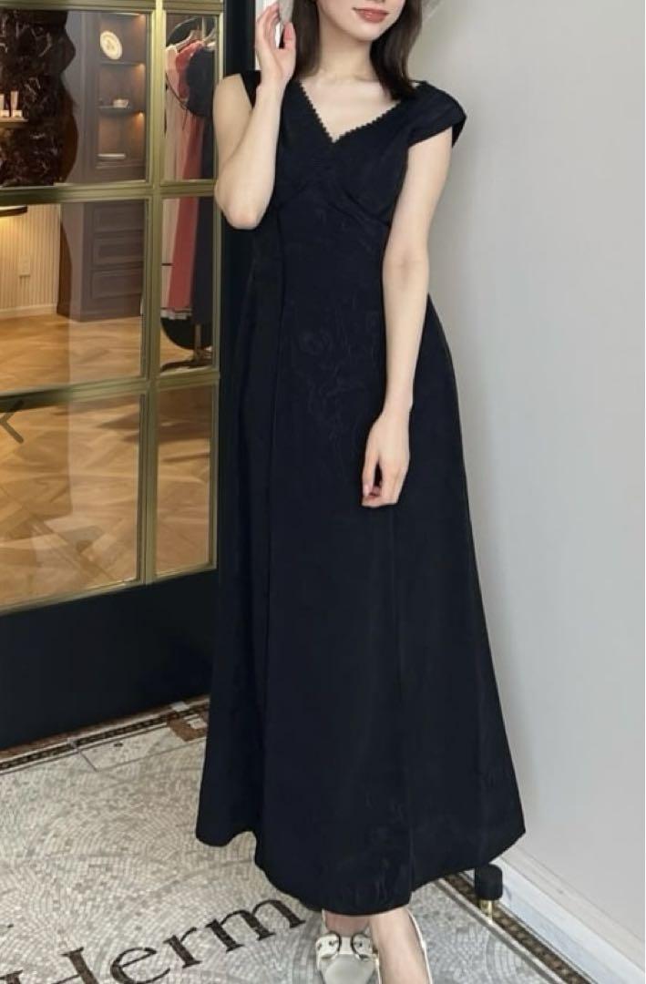 Lace TrimmedJacquardDressサイズS