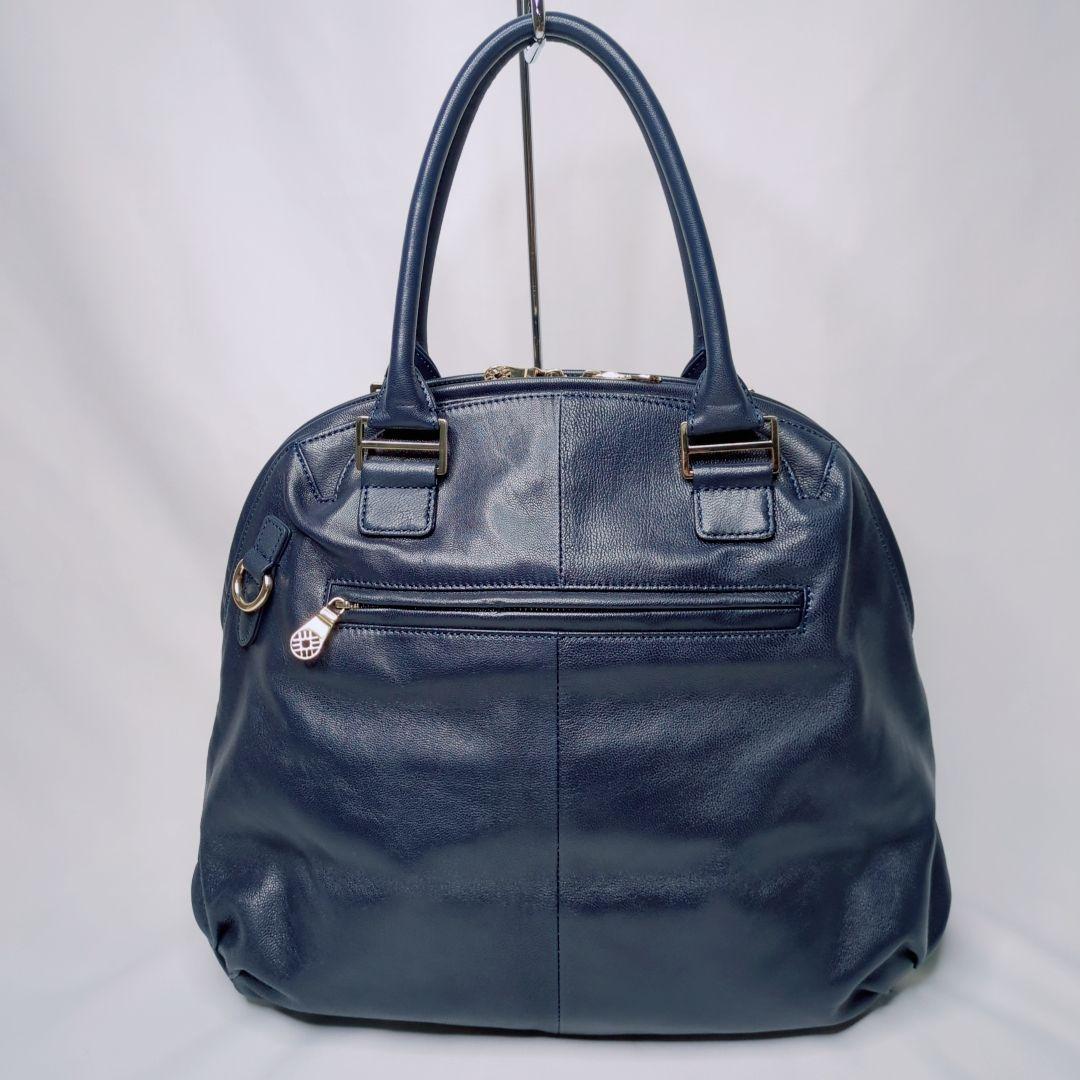 美品✨muta ムータ 8 バッグ ゴート革 ショルダー 2way ネイビー 美品✨muta ムータ 8 バッグ ゴート革 ショルダー 2way ネイビー