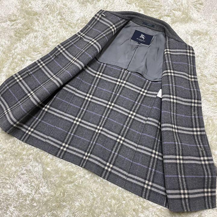HOT定番人気 美品 バーバリーロンドン カシミヤ混 コート ノバチェック グレー 40 d0nYv-m82233203702 新作登場人気SALE