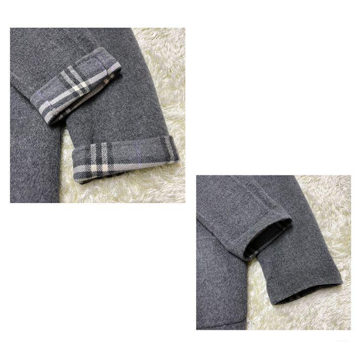 HOT定番人気 美品 バーバリーロンドン カシミヤ混 コート ノバチェック グレー 40 d0nYv-m82233203702 新作登場人気SALE
