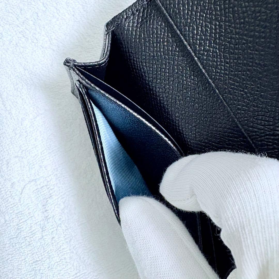 ブルガリ　カードケース　名刺入れ　レザー ブラック