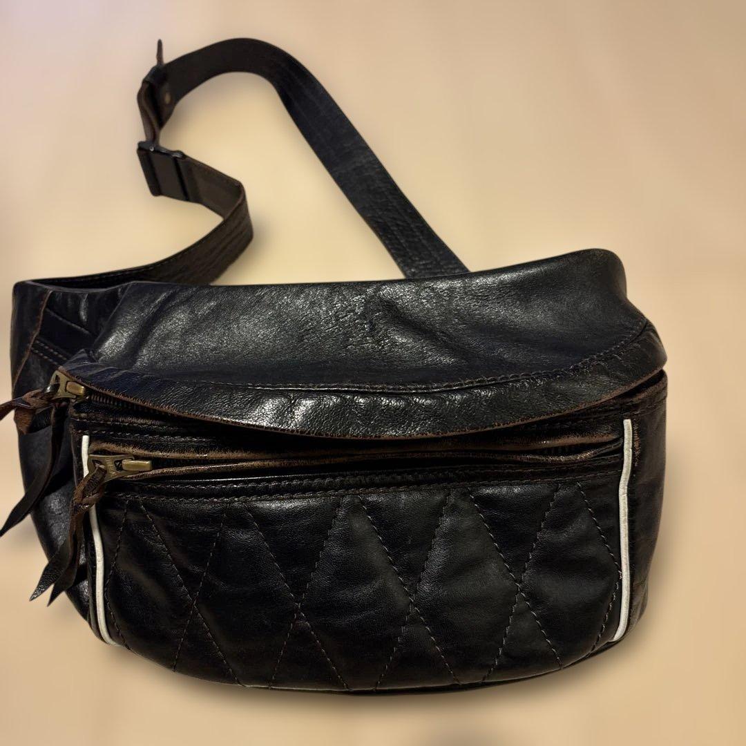 ウエストライド 馬革 ウエストバッグ 茶芯WESTRIDE