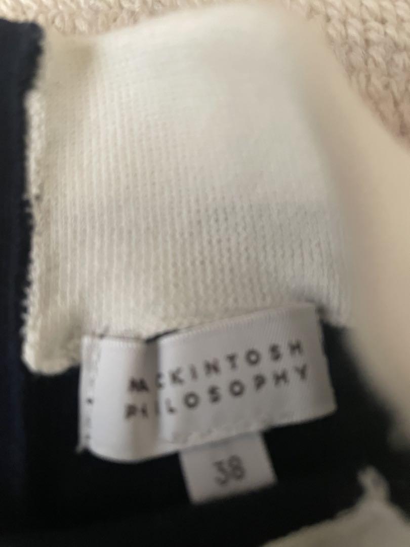 MACKINTOSH PHILOSOPHY ネイビー 襟付きニット 38