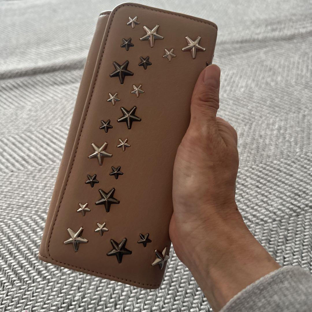 JIMMY CHOO星型スタッズ付きピンク長財布 小物