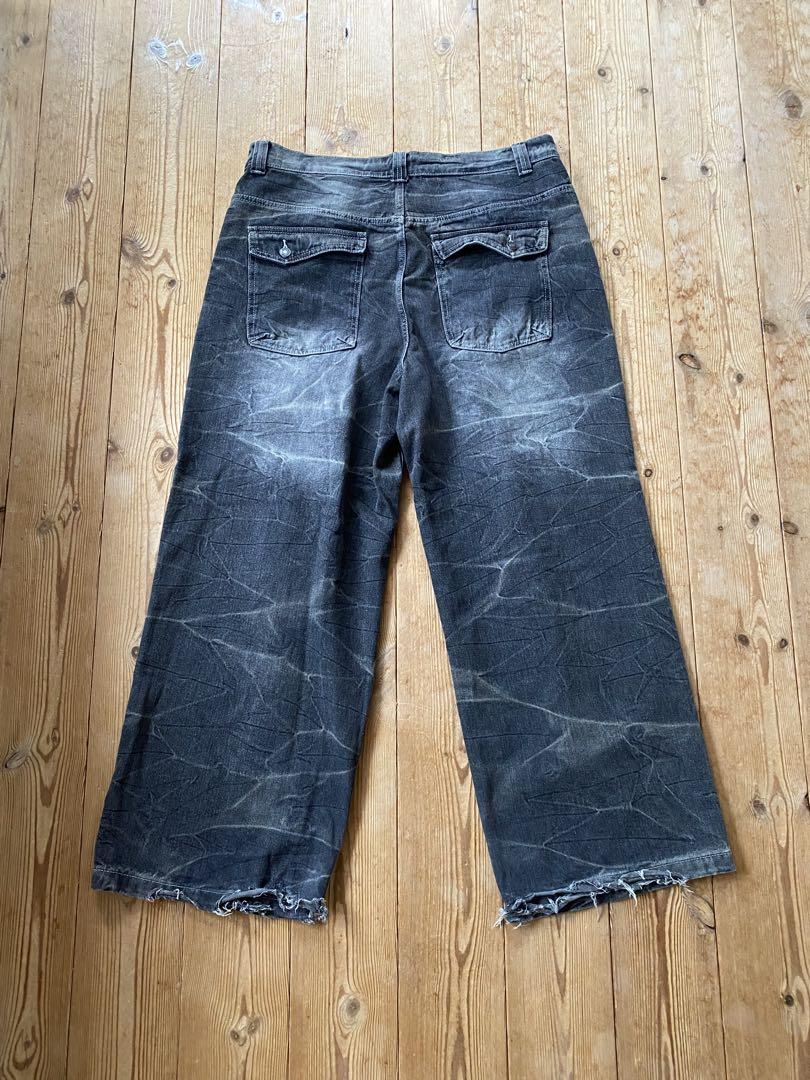 JADED LONDON WASHED RAZOR JEANS ワイドデニム