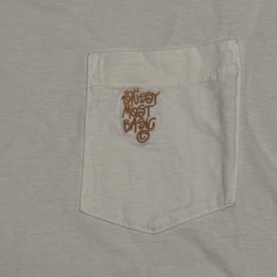 初期80s OLD STUSSY MOST BASIC ポケット Tシャツ白 L