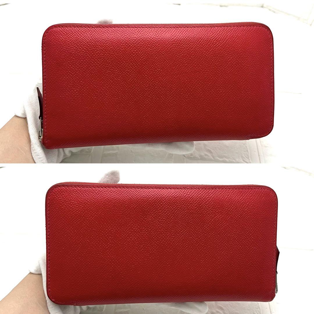 HERMES アザップオールレザーラウンドファスナー財布