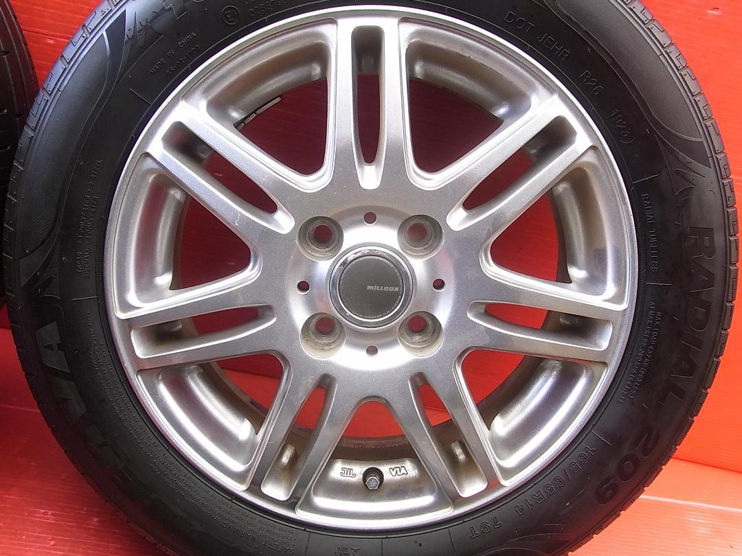 コンパクトカーに！ミルアス+ミネルバ製165/65R14サマータイヤSET！