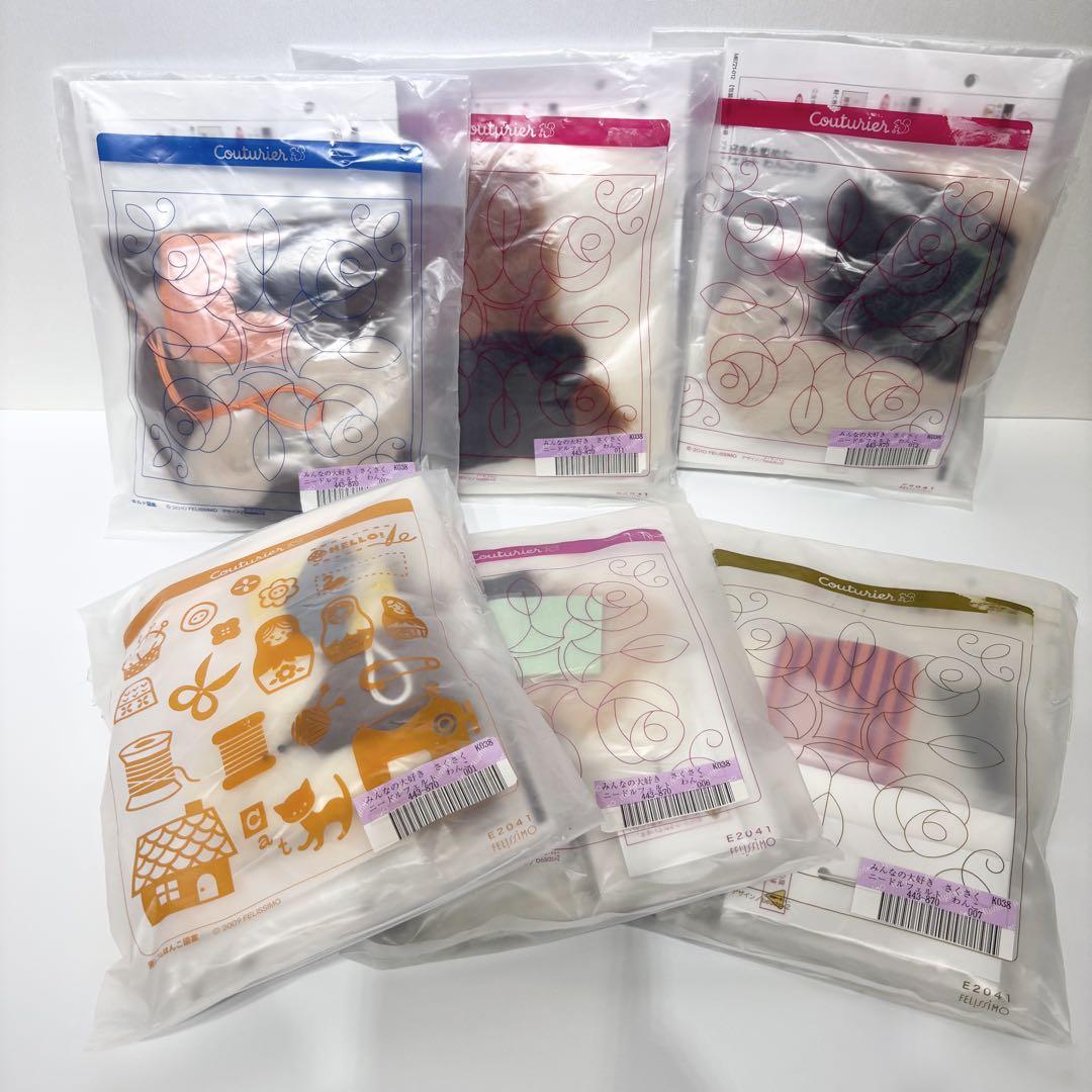 希少！新品・未使用品！フェリシモ さくさくニードルフェルト わんこの会 6種