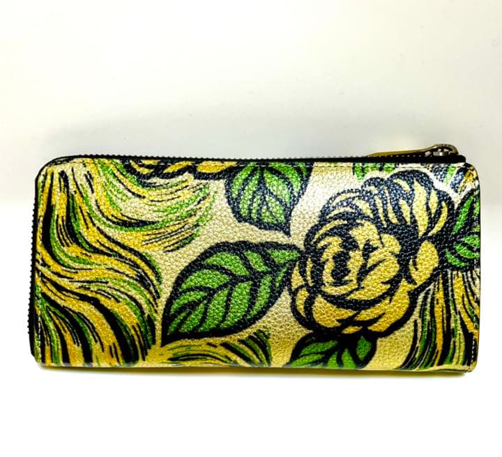 数回使用】ANNA SUI 財布 薔薇 バラ イエロー 黄色 アナスイ