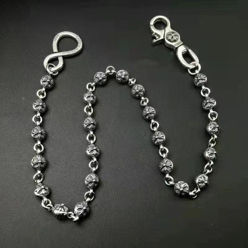 シルバー925 クロス ウォレット チェーン ブレスレット 刻印