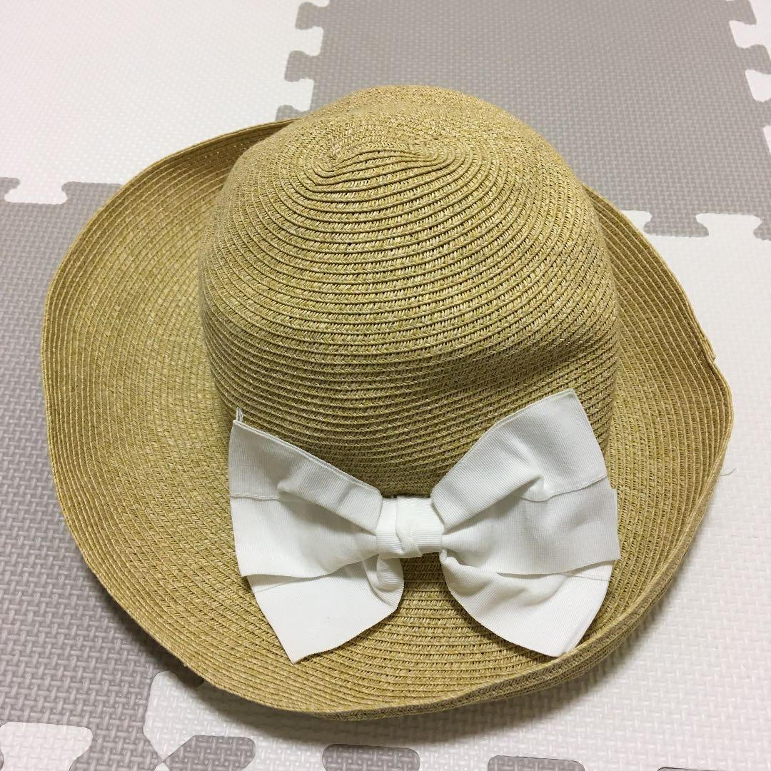 メルカリ 麦わら帽子 ストローハット 白リボン 1 500 中古や未使用のフリマ