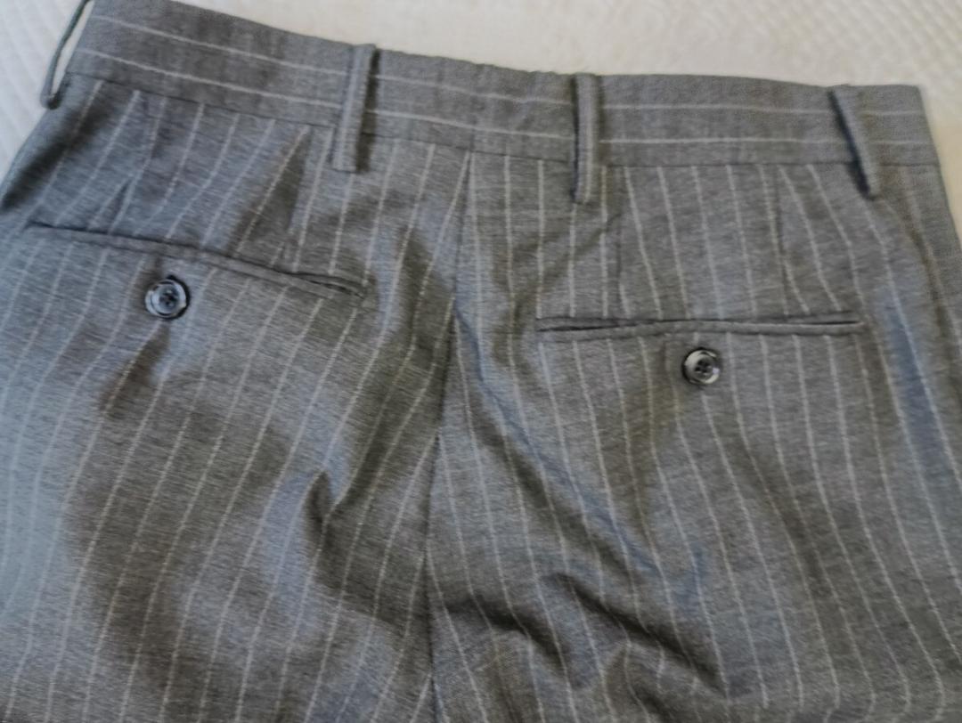 LARDINI　　s/s ピンストライプスーツ　　パンツリメイク